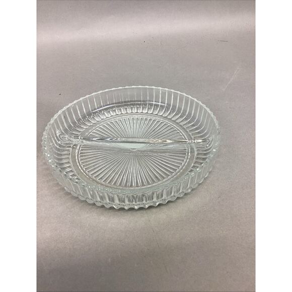 Set Of 2 Anchor Hocking Wexford Small Bowl & Indiana Glass Divided Serving Tray - Picture 11 of 16